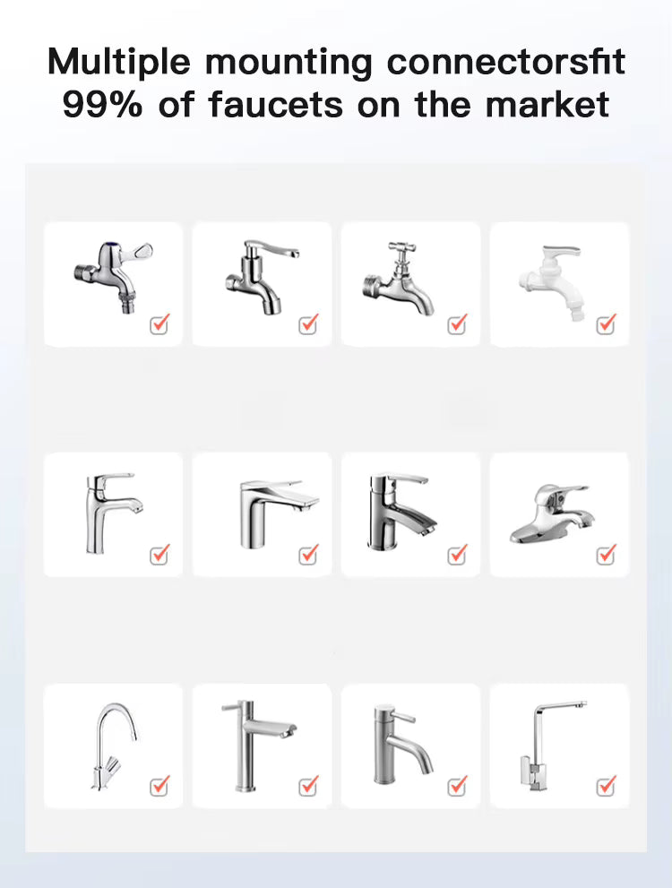Smart UV-Wasserhahnfilter mit LED-Anzeige – 8-Stufen-Filtration, stromfrei